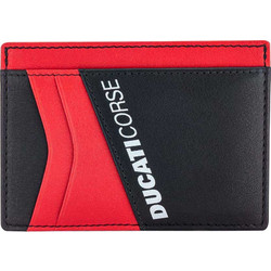 DUCATI Corse Modena Καρτοθήκη Μαύρη Κόκκινη Από Δέρμα 105mm x 77mm DTLUG2000103