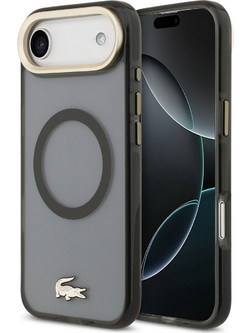 Lacoste PC/TPU Frosted Finish Gold Logo MagSafe Case for iPhone Air Black - (LCHMP17MUFWAK)