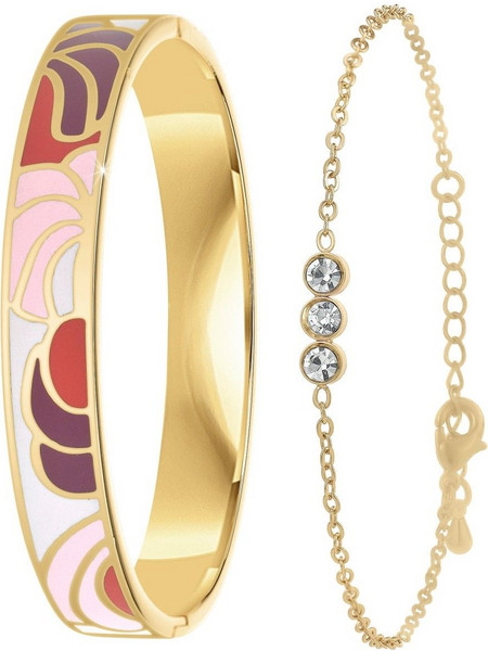 So Charm Σετ 2 Βραχιόλια Χρυσό με Κρύσταλλα B3077D+BS427D