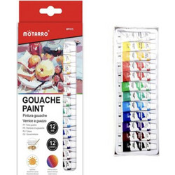 Σετ Μπογιές Gouache 12 Χρωμάτων 12ml Motarro MP055