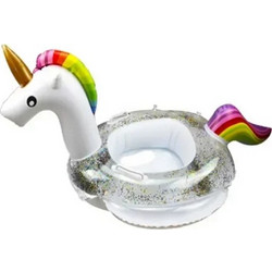 Παιδικό φουσκωτό θαλάσσης unicorn με χερούλια λευκό