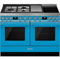 SMEG CPF120IGMPT ΑΙΣΘΗΤΙΚΗ PORTOFINO KOYZINA ME 2 ΠΥΡΟΛΥΤΙΚΟΥΣ ΦΟΥΡΝΟΥΣ 3 ΕΣΤΙΕΣ ΑΕΡΙΟΥ 1 ΕΣΤΙΑ TEPANYAKI KAI 2 ΕΠΑΓΩΓΙΚΕΣ