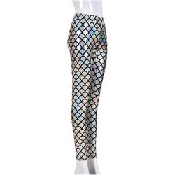 Silver foil leggings