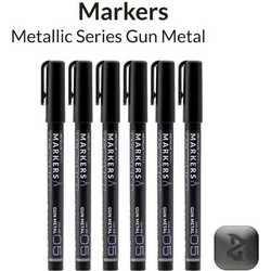 Metallic Series Markers - Gun Metal