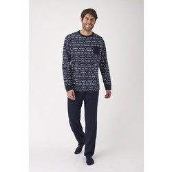Promise Ανδρική Χειμερινή Πυζάμα Με Βαμβάκι Regular FitH34502