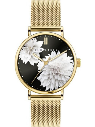 Ted Baker Γυναικείο Ρολόι με Χρυσό Μεταλλικό Μπρασελέ BKPPHF012