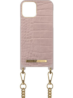 iDeal of Sweden Atelier Necklace Back Cover Misty Rose Croco (iPhone 13 Pro)