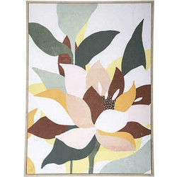 Atmosphera Πίνακας Σε Καμβά Flower Με Ξύλινη Κορνίζα 50x78cm