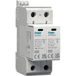Απαγωγός υπέρτασης T1-T2 2P 12,5kA 1,2kV TT-TNS + Βοηθητική Επαφή - SPA911