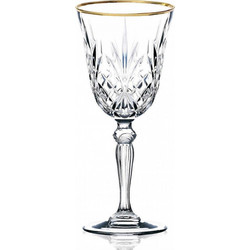 RCR Crystal Σετ Ποτήρια Νερού Κρυστάλλινα Melodia Gold 6τμχ 0000953