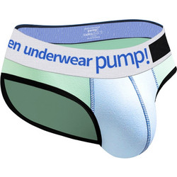 PUMPCLUB Brief - Men's Underwear White Blue Green