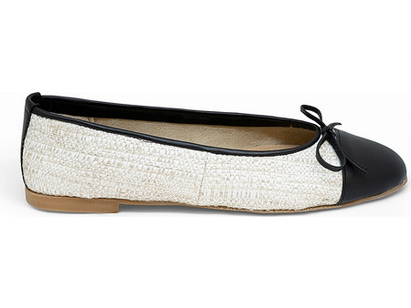 Bigshoes GA2138-01 Μπαλαρίνα Λευκό / Μαύρο