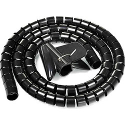 POWERTECH δεματικό καλωδίων TIES-083, πλαστικό, Φ20mm, 2m, μαύρο