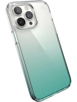 SPECK IPHONE 14 PRO MAX CASE (150093-9594) PRESIDIO PERFECT CLEAR OMBRE (CLEAR/FANTASY TEAL FADE)