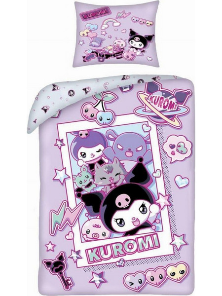 Sanrio: Hello Kitty and Friends - Kuromi Σετ Παπλωματοθήκης (Παπλωματοθήκη & Μαξιλαροθήκη)