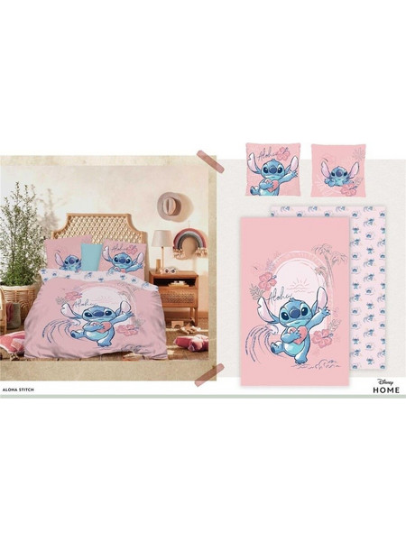 AyMax Disney Παπλωματοθήκη Duvet Cover 240x220cm Stitch Pink Love 100% Coton