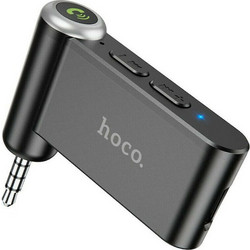 Φορητός Δέκτης Bluetooth με Καρφί Jack 3.5mm για Σύνδεση σε AUX Hoco E58 Μαύρο