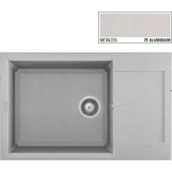 Elleci Easy 310 Ένθετος Νεροχύτης Γρανίτη Aluminium 78x50cm