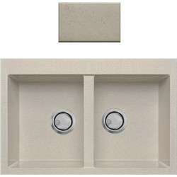 Crown Quadra Q-82 Ένθετος Νεροχύτης Γρανίτη Cappuccino 79x50cm