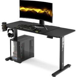 Ηλεκτρικό Γραφείο Gaming X-tensio Ξύλινο Black με Μεταλλικά Πόδια & Ρυθμιζόμενο Ύψος 140x60εκ