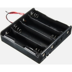 GBC 25.0294.00 Θήκη Μπαταρίας 4x 18650 - Σώμα ABS, Επαφές Νικελίου & Καλώδια 150mm