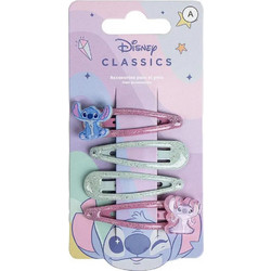 Αξεσουάρ για τα Μαλλιά Κοκαλάκια 4τμχ DISNEY Lilo & Stitch