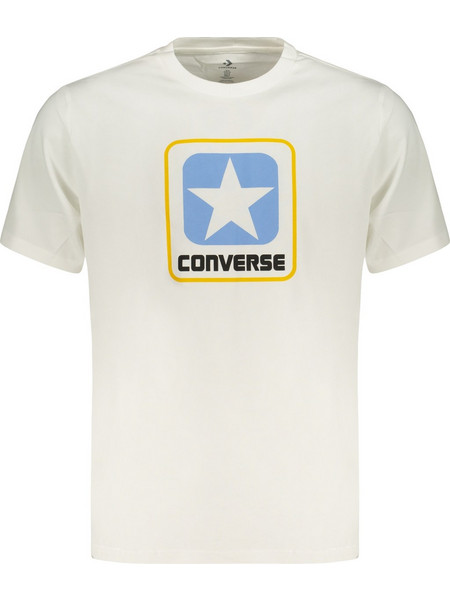Converse Mens Short-sleeved T-shirt, White CVM5T179_BI100