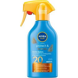 Nivea Sun Protect & Bronze Αντηλιακό Spray Προσώπου Αντιγηραντικό Spf20 270ml