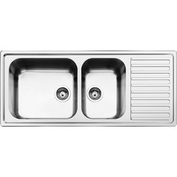 Apell Anniversario 8116 Ένθετος Νεροχύτης Inox Αντιστρεφόμενος Σατινέ 116x50cm
