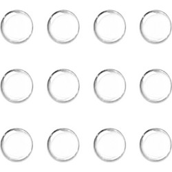 HOME USE στοπ πόρτας HUH-0264, αυτοκόλλητο, PU πλαστικό, 25x10mm, διάφανο, 12τμχ
