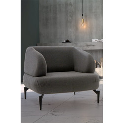 Stewe Home Μπερζέρα Γκρι 92x86x86