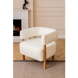 Stewe Home Πολυθρόνα Καφέ 60x60x65