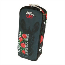 Back Me UP No Fear Rose Zebra Κασετίνα με 2 Θήκες Μαύρη 347-90141