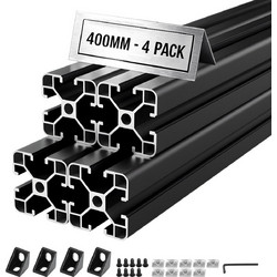 VEVOR Προφίλ Αλουμινίου 4040 T-Slot 400 mm, Μαύρο, 4 τεμ. TXOBLXCDGHS45CCPQ001V0