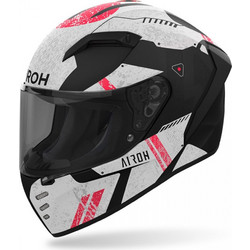Airoh Connor Omega Matt White / Black / Pink Κράνος Μηχανής Full Face