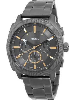 Fossil Machine Ανδρικό Ρολόι Χρονογράφος με Γκρι Μεταλλικό Μπρασελέ FS6160