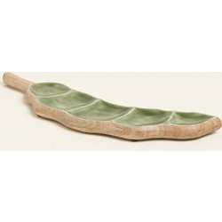 Πιατελα Ξυλινη με Σμαλτο Φασολι 11 x 50 cm Beauty Home
