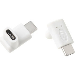 POWERTECH αντάπτορας USB-C αρσενικό σε θηλυκό CAB-U099, 90 λευκός