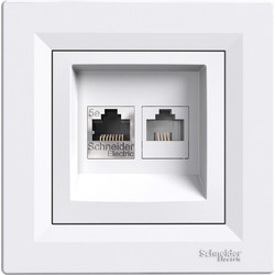 SCHNEIDER ELECTRIC επιτοίχια πρίζα δικτύου RJ45 & RJ12 Asfora EPH4900121