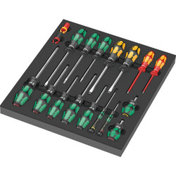 9710 Schaumstoffeinlage Schraubendreher-Set 1, 18part (Black/grey, in Schaumstoffeinlage fr Werkstattwagen)