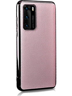 iCarer RHP 40001 Huawei P40 Genuine Leather Back Cover Pink