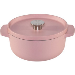 KitchenAid Roaster with Lid Cast Iron 22cm pink