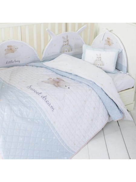 Κουβερλί Κούνιας Bobo Nima Kids Μέντα|Γαλάζιο 120x170