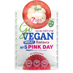 7Days Go Vegan Pink Day For Feeling Juicy Κρεμώδης Μάσκα Προσώπου για Λάμψη 25gr