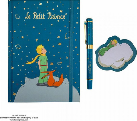 Premium Τετράδιο Α5 με Σκληρό Εξώφυλλο με Στυλό & Memo Pad THE LITTLE PRINCE