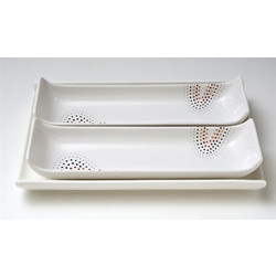Ορντερβιέρα 2 θέσεων πουά 25x16x5 cm