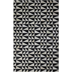 In The Box Χαλί Ορθογώνιο Μάλλινο 170x240cm Black White