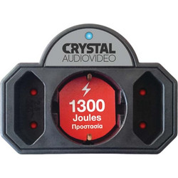 ΒΥΣΜΑ 3 ΘΕΣΕΩΝ MULTI-PLUG ΜΑΥΡΟ CRYSTAL AUDIO (40858)