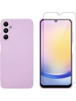 Redshield Samsung Galaxy A25 5G Silicone Purple & Tempered Glass Θήκη Κινητού & Προστατευτικό Οθόνης
