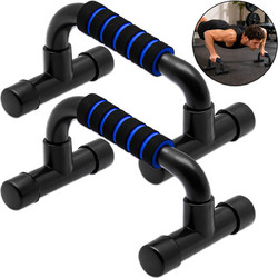 Σετ Εργονομικές Αντιολισθητικές Λαβές Push Ups 2 Τεμαχίων Μαύρες-Μπλε SC-83016